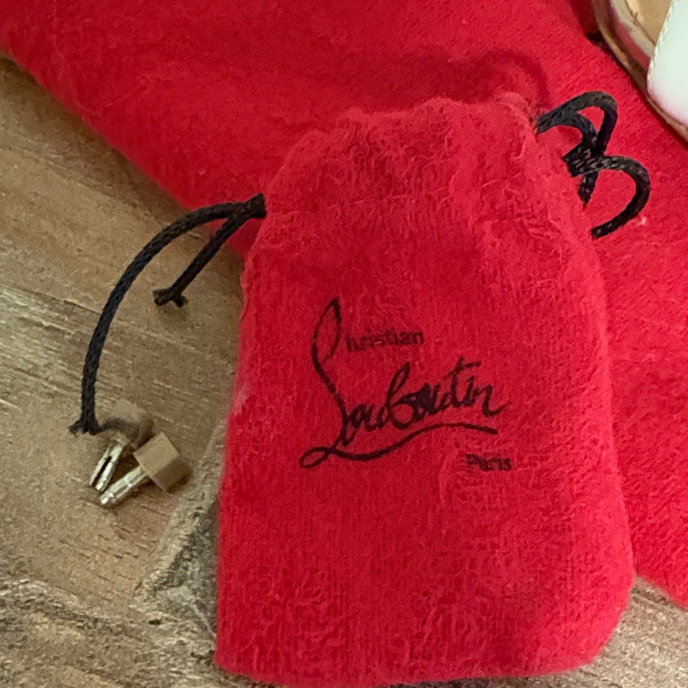 Christian Louboutin Nosy 100 pumps White Strappy Heels - Picture 6 of 6